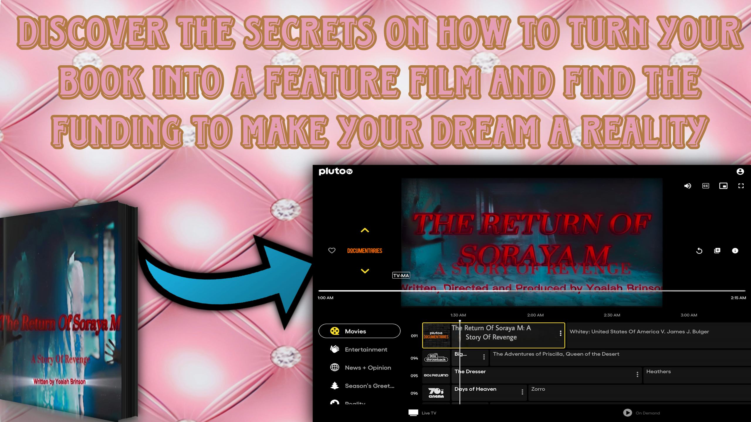 Discover The Secrets On How To Turn Your Book Into A Feature Film And Find The Funding To Make Your Dream A Reality