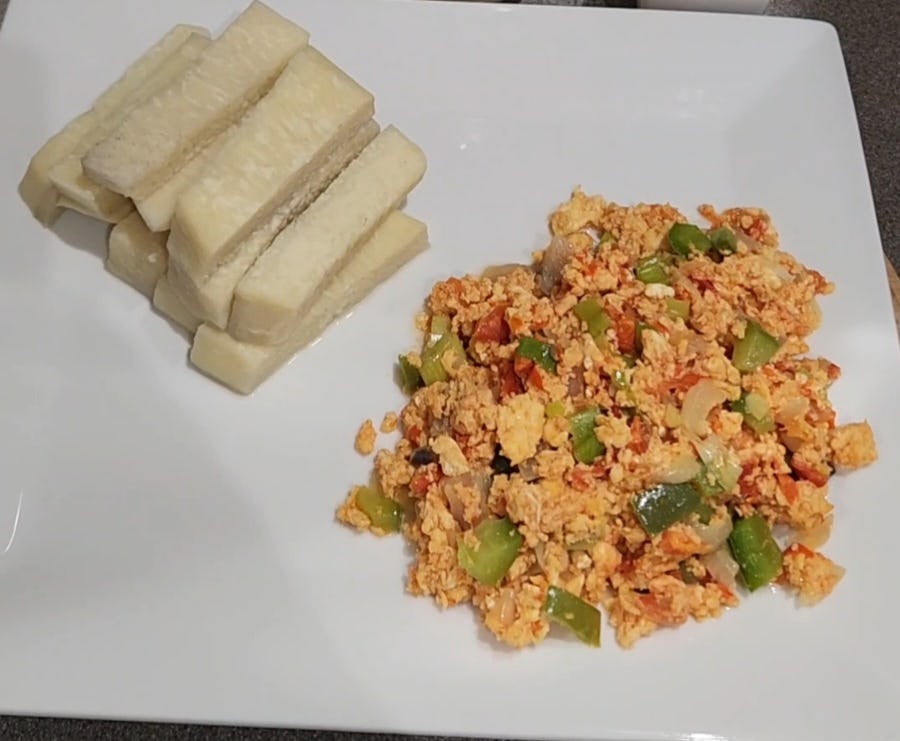 Delicious Healthy Egg Sauce Yam