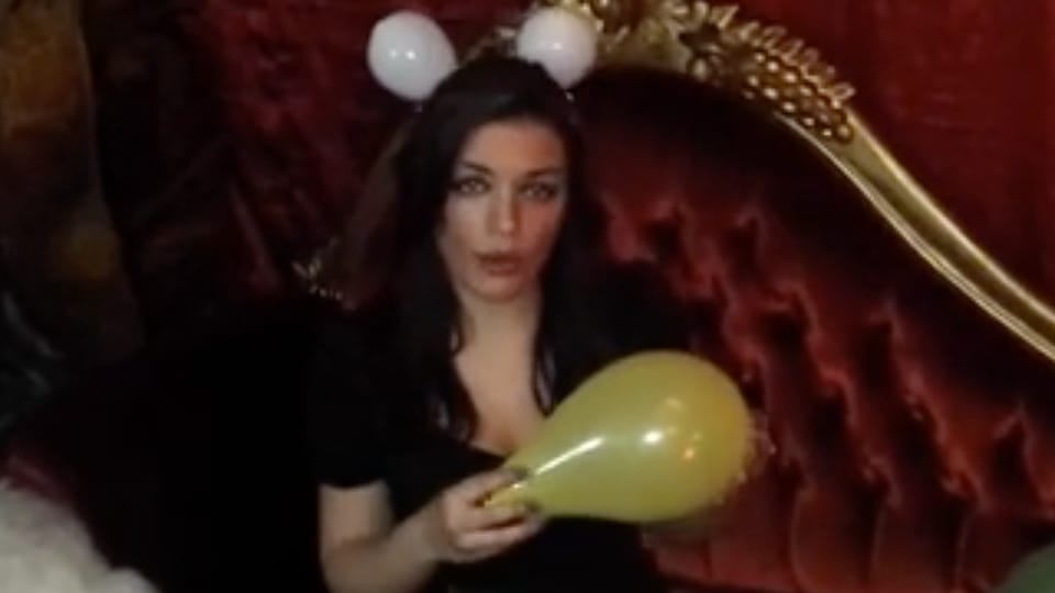 Fetishes Explained by Miss Scarlet 'Balloons' Filmed at the BAC Members' Lounge 2014