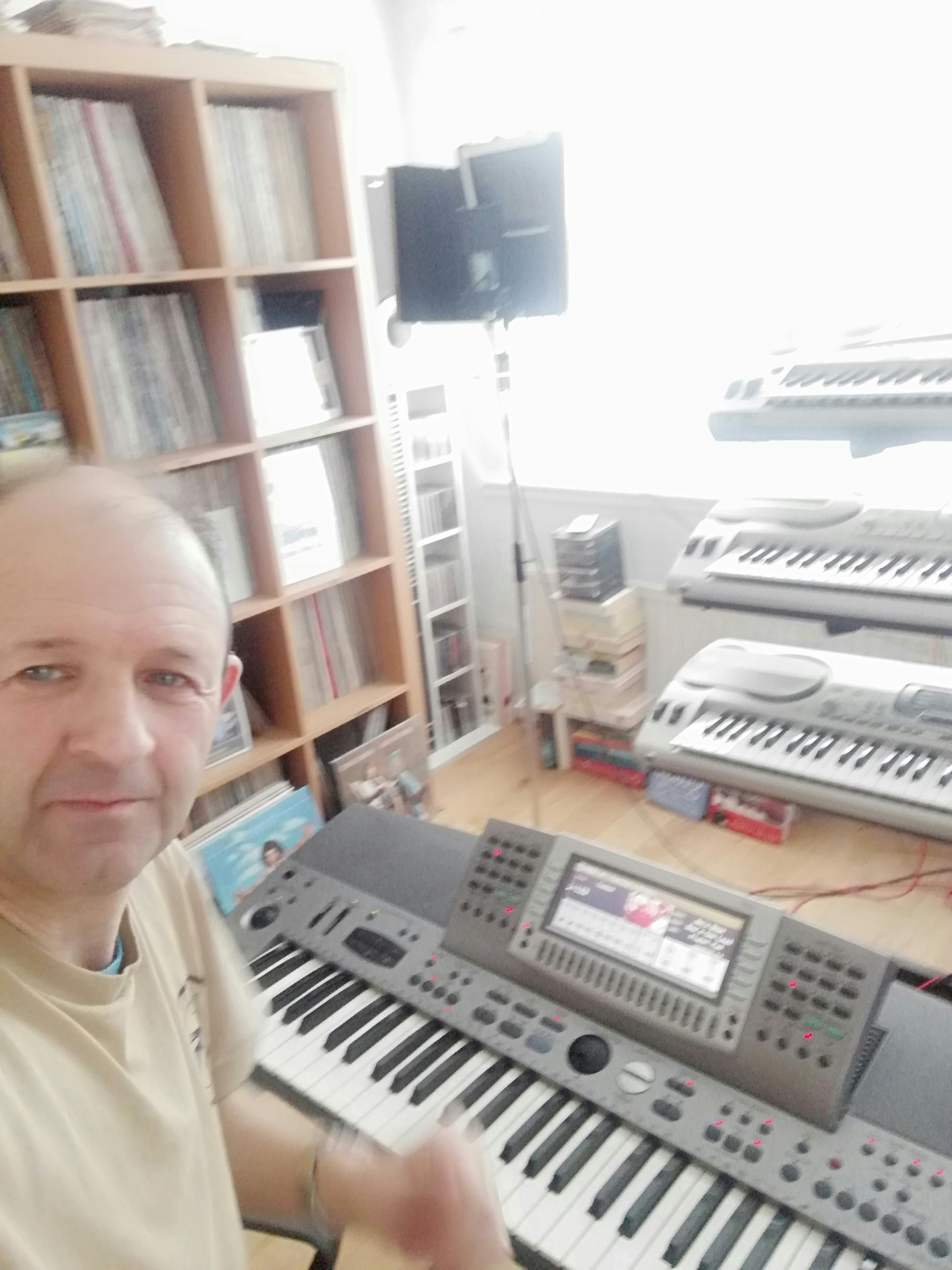 SAT NIGHT in the home studio playing my 4 keyboards live enjoy :)
