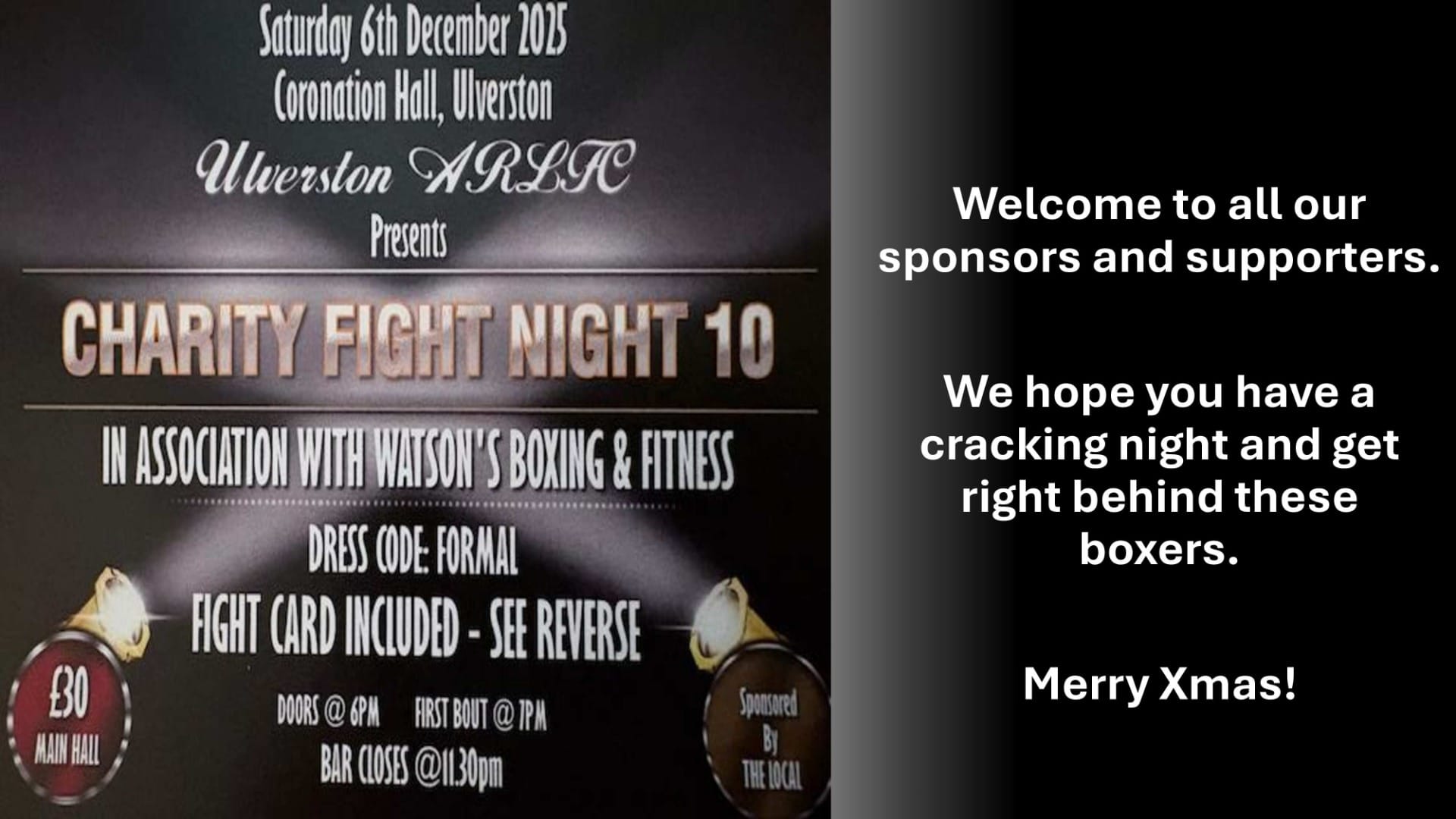 Ulverston A.R.L.F.C. Charity boxing 2025